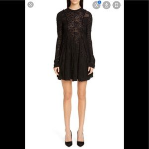 NWOT Anthropology Meadow Rue Lace Black  Dress